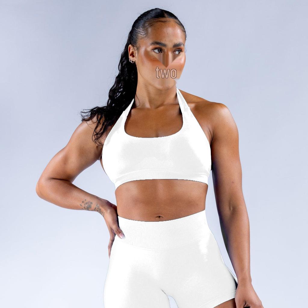 Seamless Backless Halter Yoga Sports Bra – Anti-Exposure, Back Shaping Vest