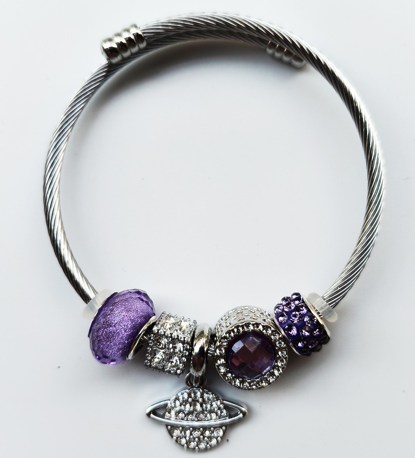 Crystal Heart Butterfly Cat s Eye Beaded Bracelet