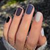 New Simple Beauty: Classic Solid Color Fake Nails In Black, White, Gray, Blue, and Purple—Wearable Nail Tips