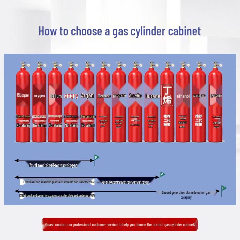 Flash Single Gas Cylinder Safety Cabinet with Alarm