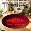 Round Rug Custom NameSunderland FC Pattern Non Slip Carpet Home Floor Decor