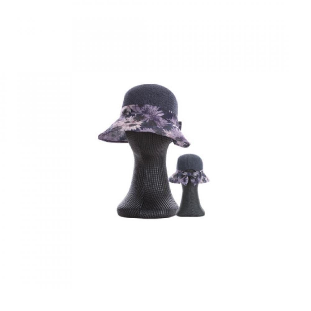 Shop Women Uv Protection Sun Cap Back Ribbon Bucket Hat Km Wh 0739 Navy