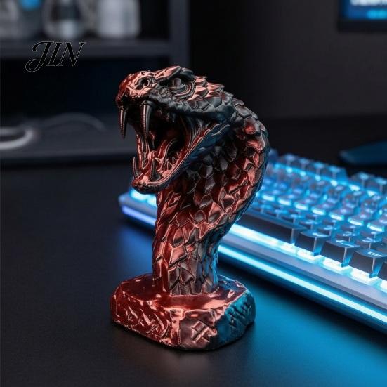 Kids Creative Play Toys 3D Printed Snake Figurine, Realistic Serpent Sculpture, Stress Relief Animal Desk Decor, Educational Wildlife Toy for Gift