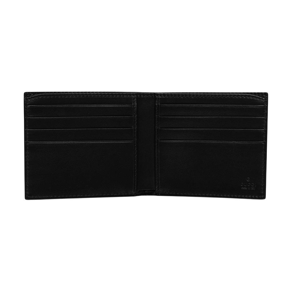 Gucci Embossed Logo Flap Leather Wallet Men wallet Black 817372-AAECS-1000
