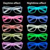 Neon Glow Glasses UV Black Light Absorption Luminous Party Glasses 5 Colors Glow In The Dark Birthday Wedding Decorations Party Supplies