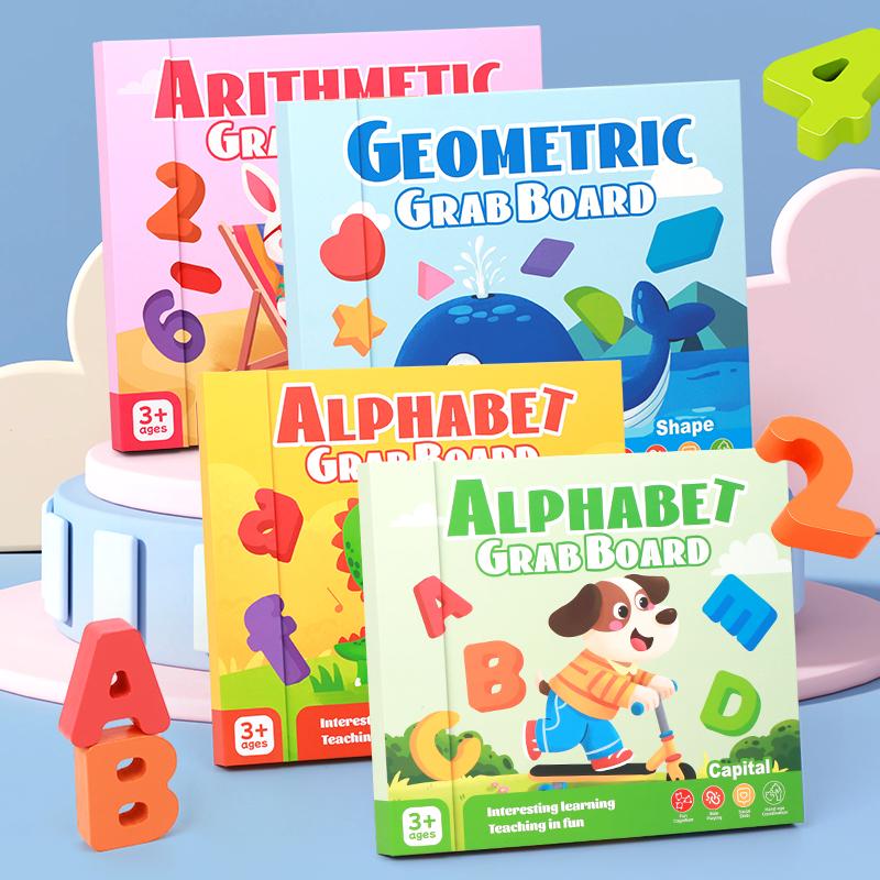 Wooden Puzzle Kids Colorful Alphabet Puzzles Montessori Early Learning Educational Toys Matching Game for Children Letter Match