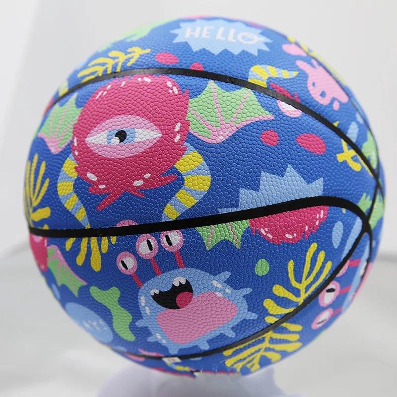 

Баскетбольный мяч размера 5, детский, для улицы, износостойкий, противоскользящий, высокая эластичность, спортивный инвентарь для интерактивных занятий родителей и детей
