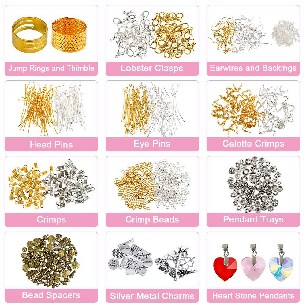 Luxury Jewelry Making Kit Acrylic Crystal Shaped Bead Bracelet Pendant Jewelry Making Combination Set