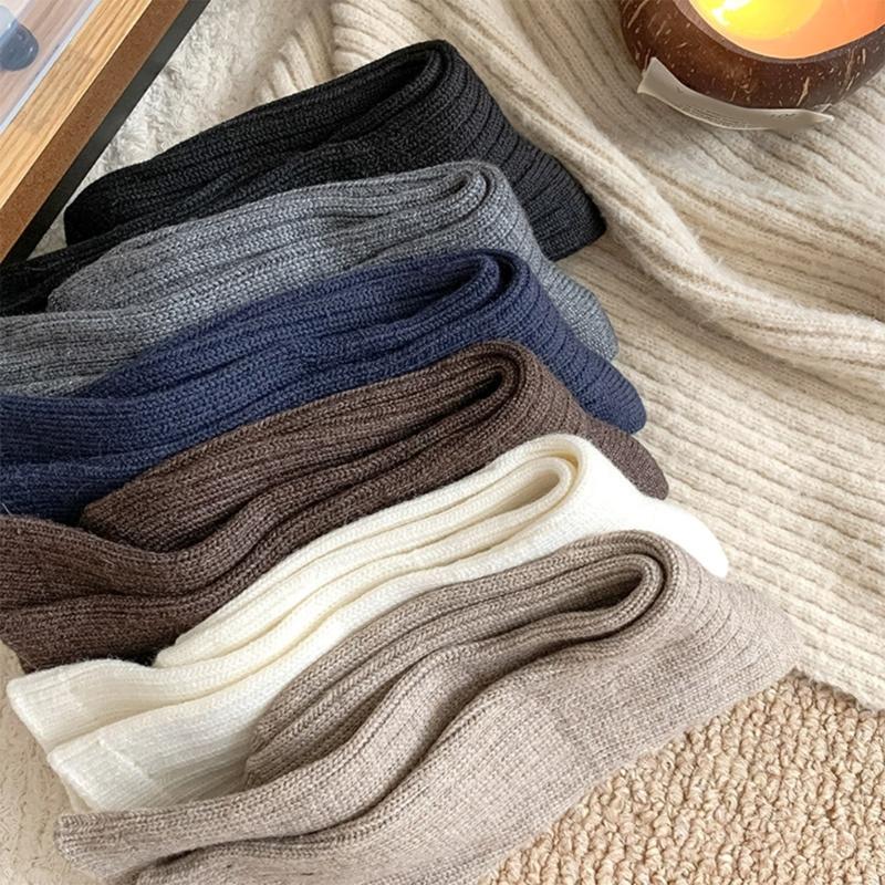 Wool Socks Men Winter Thermal Wool Hiking Socks Thick Warm Crew Socks Cotton Boot Socks Casual Dress Socks Ankle Socks