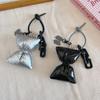 Sweet Bow Leather Cotton Filling Keychain Girl Simple Cute Backpack Pendant Earphone Box Phone Case Decoration