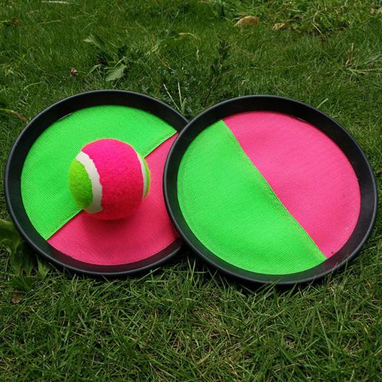 Kids Toss Catch Ball Toy with Adjustable Band Paddle Indoor Outdoor Backyard Parent-children Interactive Sticky Ball Throwing Game Toddlers Boys
