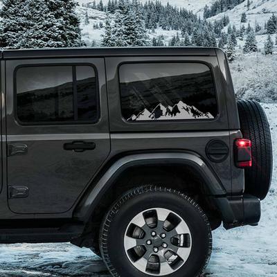 2PCS Car Stickers Mountain Vinyl Decals Accessories For Jeep Renegade Liberty Patriot Wrangler JK JL TJ YJ Trail Hawk Rubicon