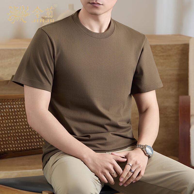 Jinjuan Men s Heavyweight Cotton Short Sleeve T-Shirt 3XL