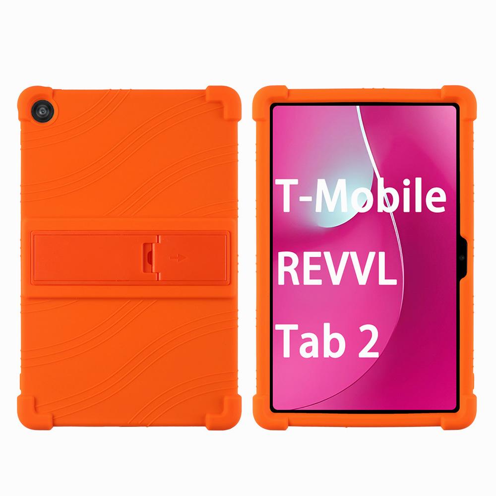 

For T-Mobile REVVL Tab 2 (2025) Case Adjustable Kickstand Silicone Tablet Protective Cover D