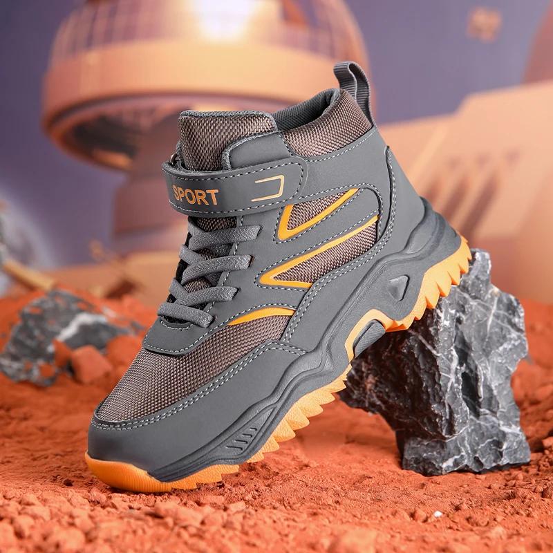 Fashion New Outdoor anti slip Hiking Shoes Teenage student shoes Kids Trekking Sneakers Mountain Climbing Shoes Sport Footwear For Boys