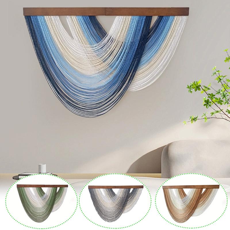 1 szt. Drewniana Boho Dekoracja Ścienna Sypialnia Sztuka Ścienna z Nici Gobelin Domowy Salon Wiele Opcji Dostępnych