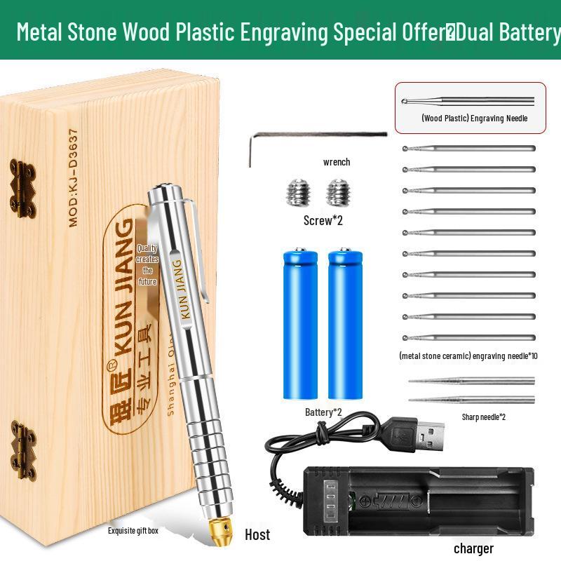 Compact Laser Engraver: Nameplate & Metal Engraving Pen for Jade, Olive Pit, and More