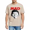Teeshirt Breathable New Teeshirts Mad Magazine Character On Black Cotton Plus Size Tshirt Trendy Relaxed Fit Tshirt Casual