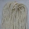 Filo di Perle d'Acqua Dolce Bianche Naturali a Bottone 3-4mm 36cm Piccole Perline Piatte Rotonde Sfuse per Fai da Te Collane Gioielli