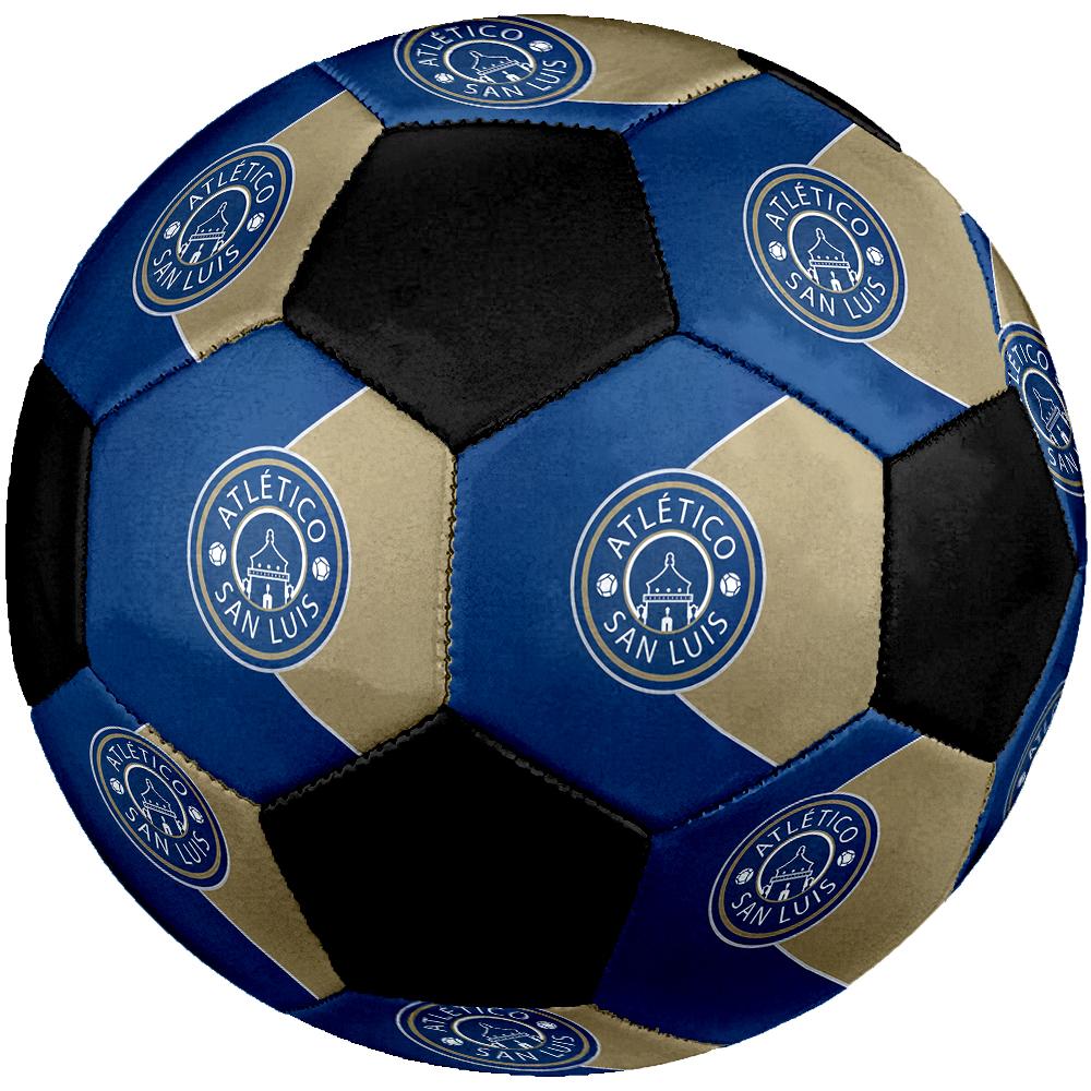 SIZE 5 Atlético San Luis Soccer Ball Colorful All Ages Machine Stitched PVC Competition Ready Durable High-Bounce