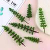10Pcs Simulation Mini Green Tree Model Dollhouses Garden Landscape Ornaments Dollhouse Railway Street Scene Decoration