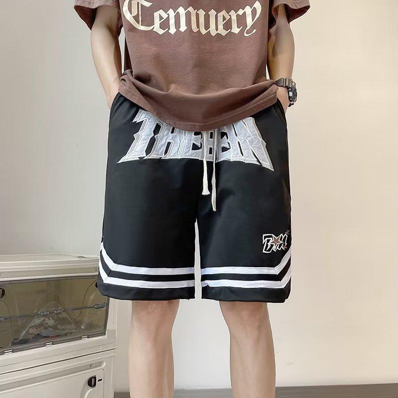 

Трендовые летние баскетбольные шорты с вышивкой для мальчиков - стиль хип-хоп M