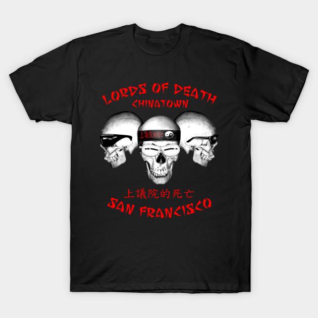 

Men Black Print T-shirt Lords Of Death: Big Trouble In Little China No-Cut Transfer Paper Print Cotton Tshirt 3XL чорний