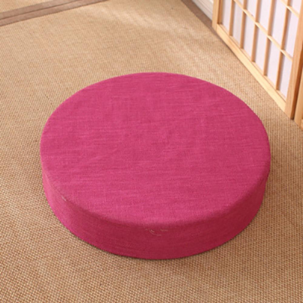 New 40x6cm Tatami Meditation Cushion Round Thicken Yoga Stretching Cushion Removable Linen Window Cushion Machine Washable розы красного