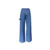 Women's High-Waisted Retro Cargo Jeans - Wide Leg, Floor-Length, Spicy Style