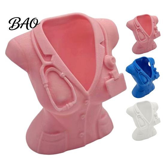 Medical Staff Gift Nurse Uniform Pen Holder, 3D Printed Theme Desk Organizer for Healthcare Professional Pens Makeup Brushes Small Stationery,