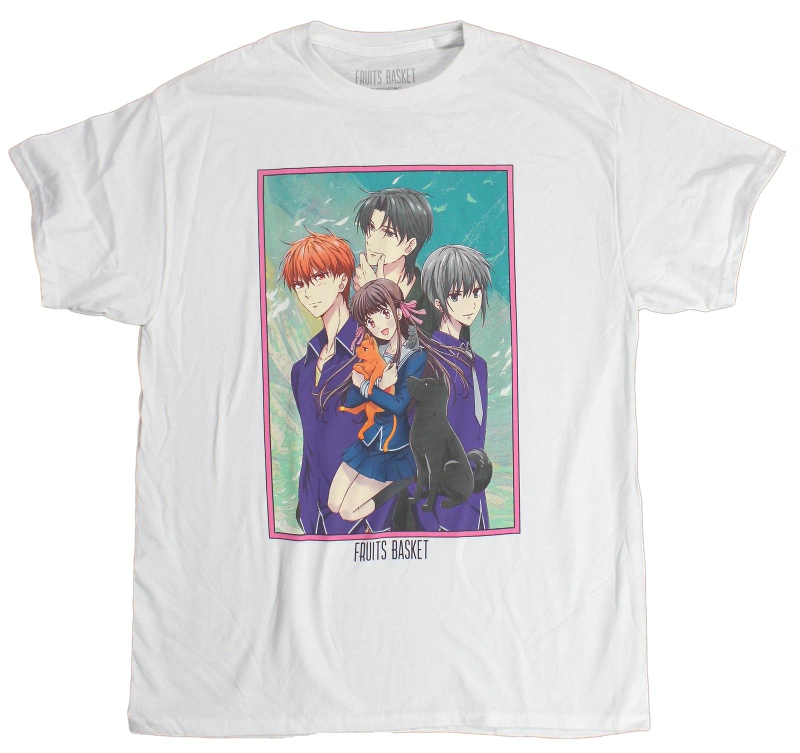 Fruits Basket New Adult T-Shirt - Framed Group Image L