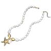 Pendant Shell Beading Necklace Imitation Pearl Y2K Accessories Starfish Clavicle Chain Boho Style Beach Vacation Party Jewelry