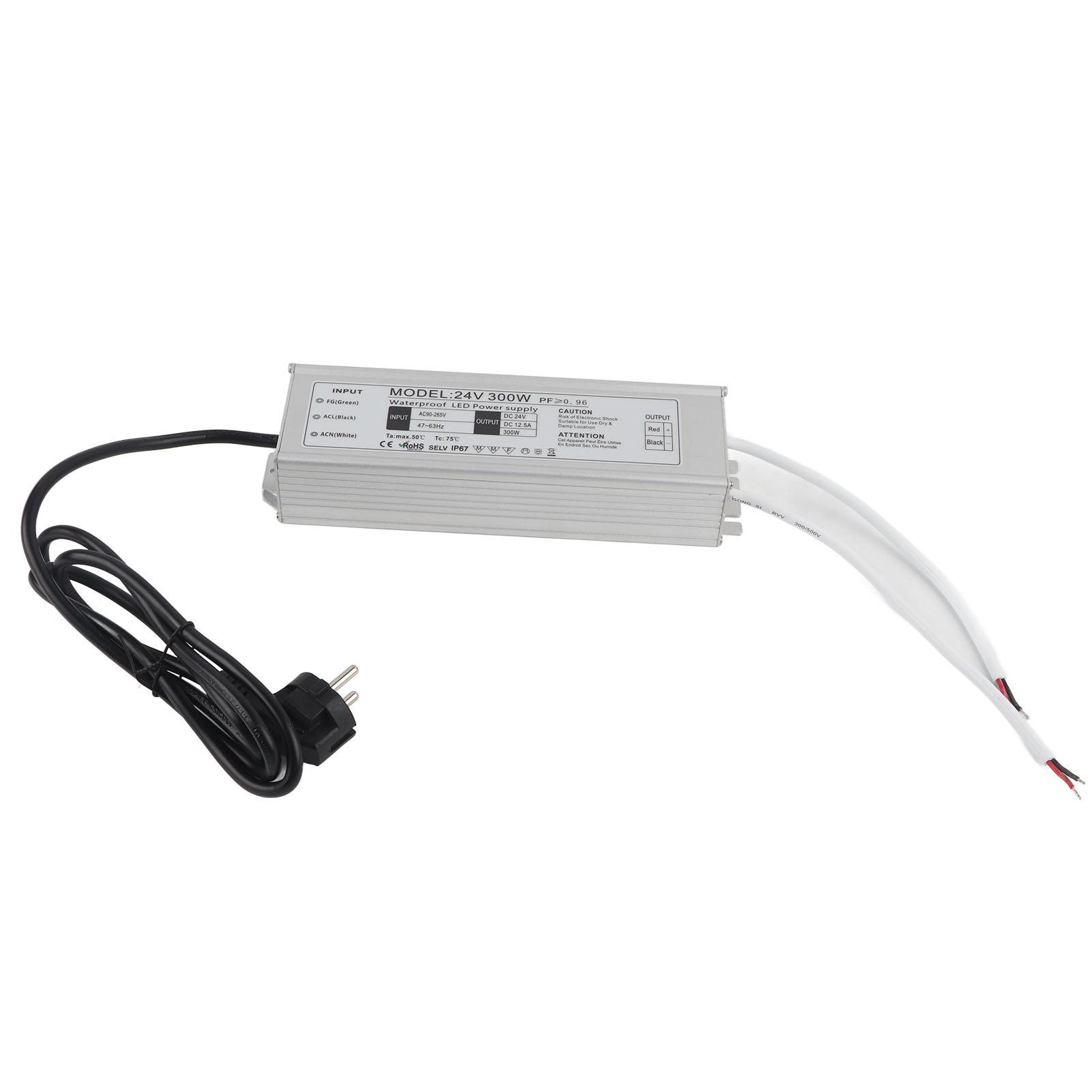 

Светодиодный драйвер Водонепроницаемый IP67 Источник питания постоянного напряжения Трансформатор Адаптер 300 Вт