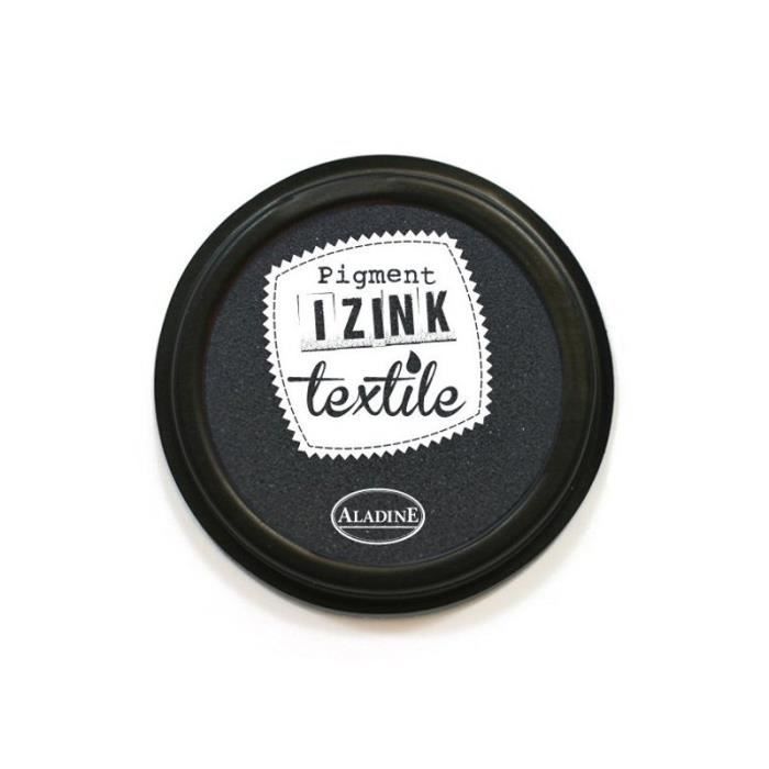 Encreur Textile - Aladine - Noir Khol - Fixation au fer - Lavable à 40° - Idéal pour tissus clairs