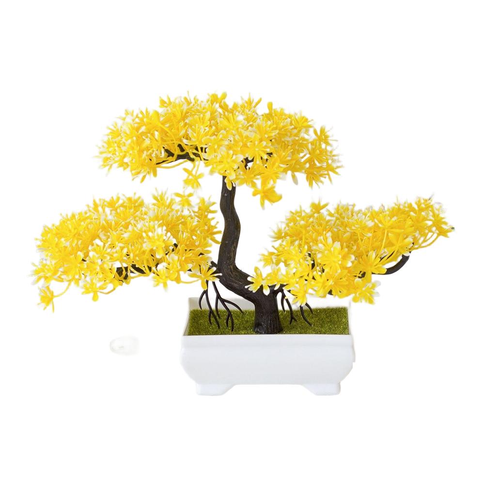 

Desktop Decor Artificial Pine Tree Dining Table Decor Easy Upkeep Artificial Faux Realistic Look Plastic Material жовтий