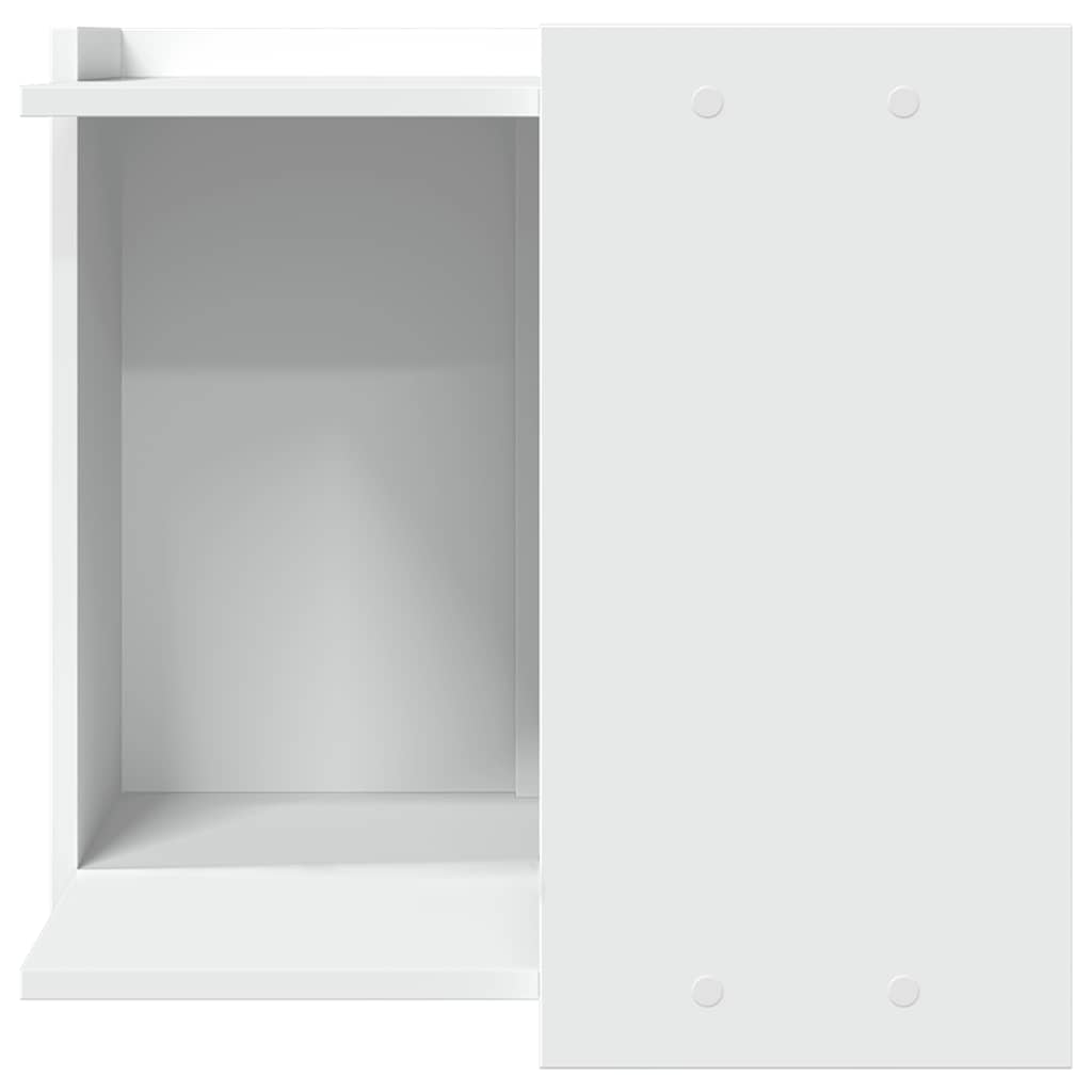 Vidaxl Szafka Na Kuwetę, Biała, 53X53X51 Cm, Materiał Drewnopochodny