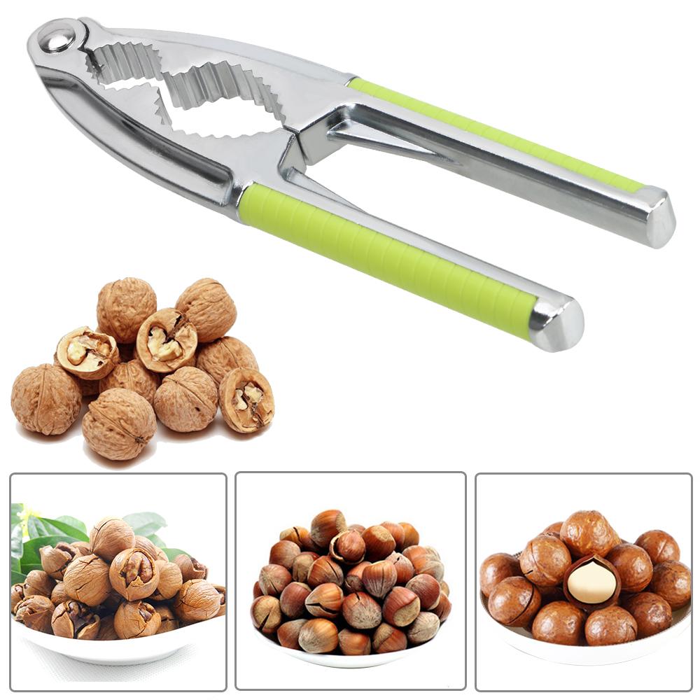 Stainless Steel Nut Cracker Quick Shell Opener Multi-Function Kitchen Tool for Almonds Walnut Hazelnut And Bolt ClampingFunction