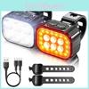 Q6 Light Bike Set Front Rear Led Usb Rechargeable Ip65 Night Road Cycling Safety