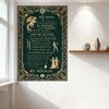 Vintage Teal Fantasy RPG House Rules Metal Tin Sign, Dungeons & Dragons Style Wall Decor with Dragon, Sword, Bow Icons, 'In This