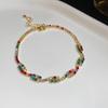 Electroplated Zircon Sun Love Bracelet Niche Sweet Versatile Bracelet Temperament Light Luxury High-end Jewelry Women