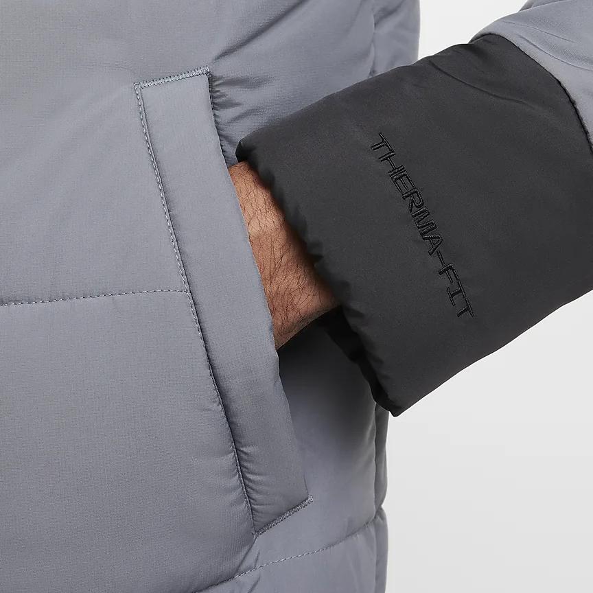 Nová pánská péřová bunda Nike Air uhelně černá/chladně šedá/bílá HM0198-060