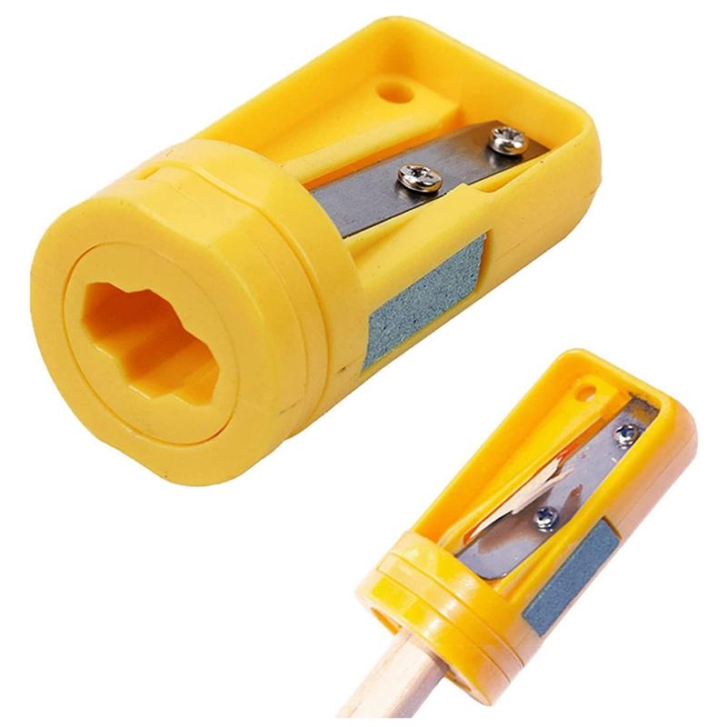 Carpenter Pencil Sharpener- 4 Pack Manual Pencil Sharpener for Flat Carpenter Pencils , Portable Pencil Sharpening Tool