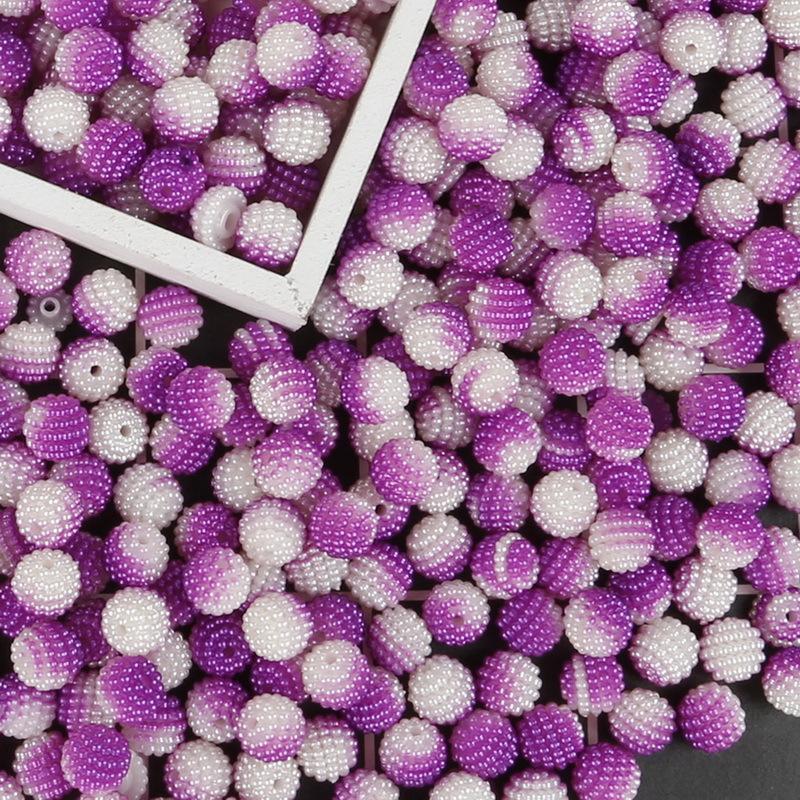 

10 мм 50 шт. цветного перфорированного искусственного жемчуга, жемчуга «байберри» и круглого соснового жемчуга, аксессуары для DIY ювелирных изделий