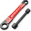 Angle Block Removal Wrench Tool Double-Ended Ratcheting Plumber Wrench Non-Slip Grip Pipe Angle Stop Wrench Kit