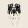 Chain Lace Choker Necklace Vintage Tassel Chain Necklace Punk Crystal Collar