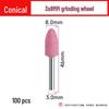 Baishengniu Red Corundum Conical Grinding Bits (100-Pack)