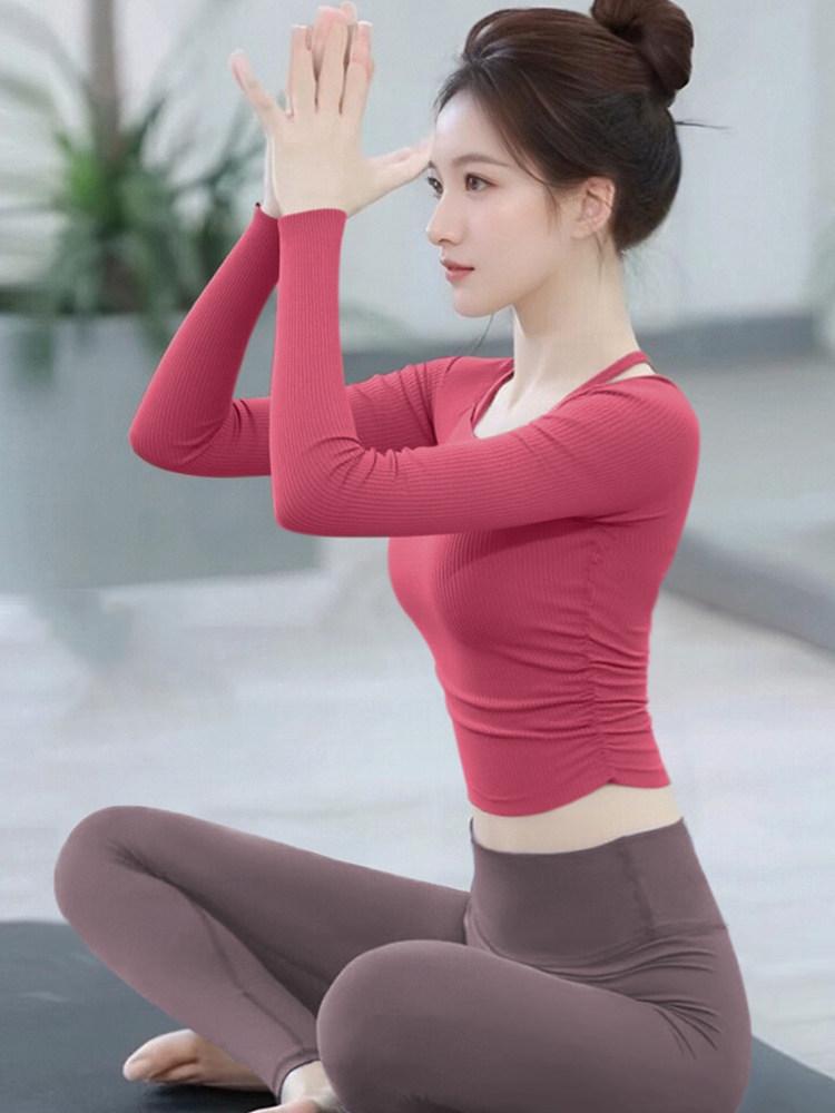 2025 Women's High-End Autumn/Winter Yoga Set with Built-in Bra – Perfect for Pilates and Fitness