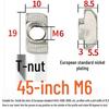 European Standard T-Nut - Rear-Mounted T-Shaped Hammer Head for Aluminum Profile (M4, M5, M6, M8) 20/30/40/45.