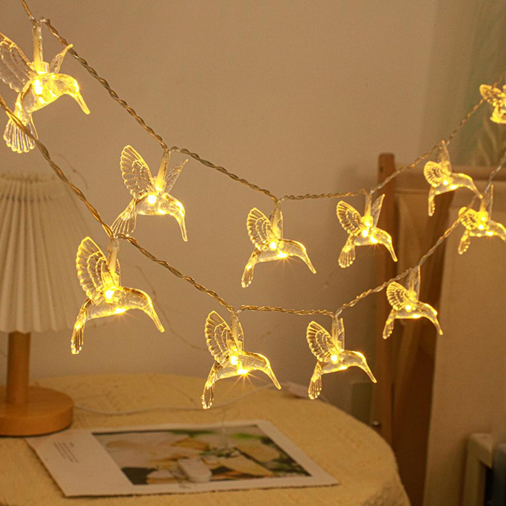 

3m 20 LED Decorative String Lights Battery Operated Fairy Lights for Outdoor / Indoor Hummingbird / Warm White