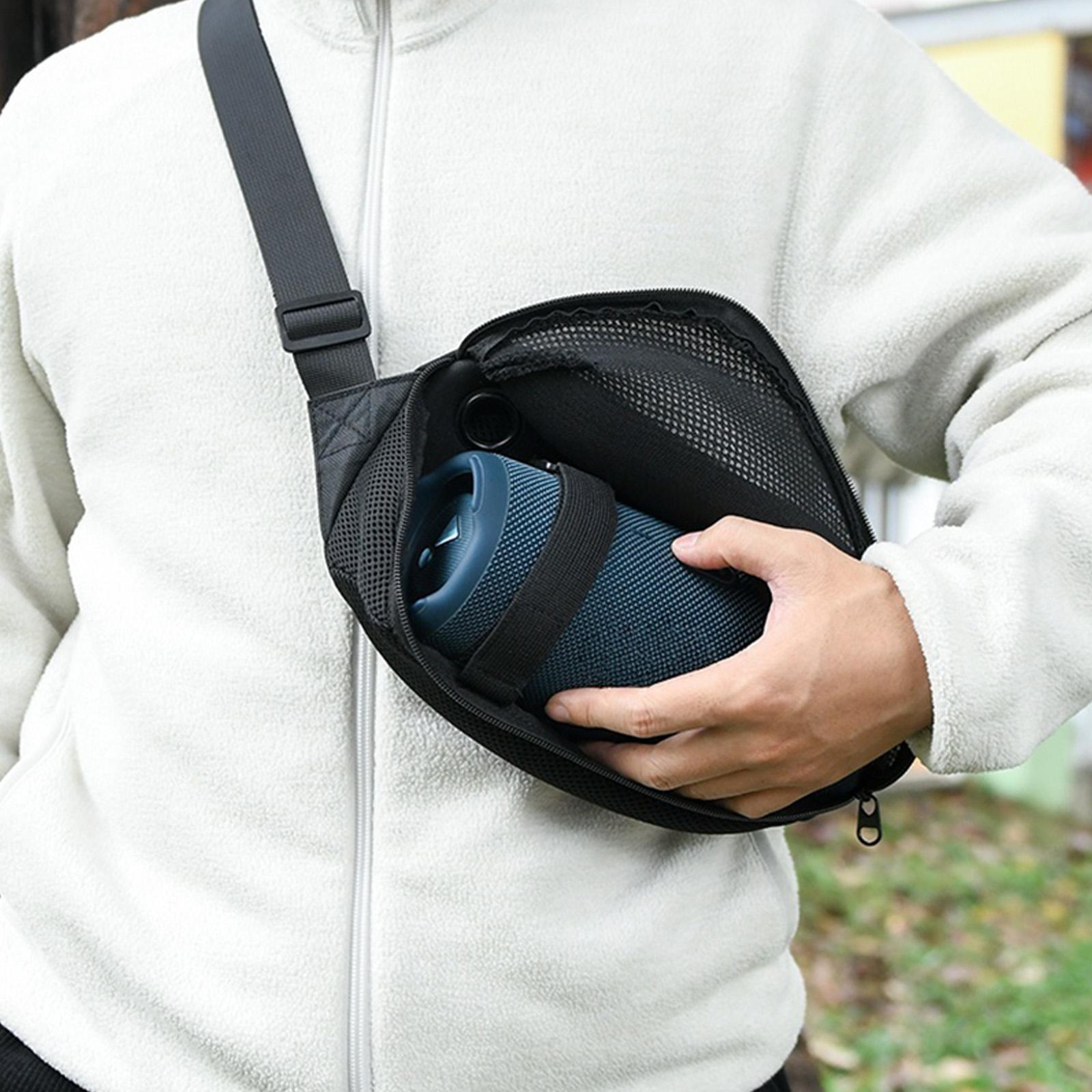 

Adjustable Shoulder Strap Speaker Organiser Bag Anti Scratch Protective Sleeve With Length Adjustable Strap синій